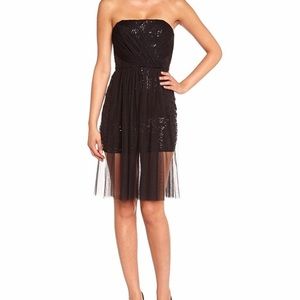 Bcbgmaxazria black sheer tulle dress size 4